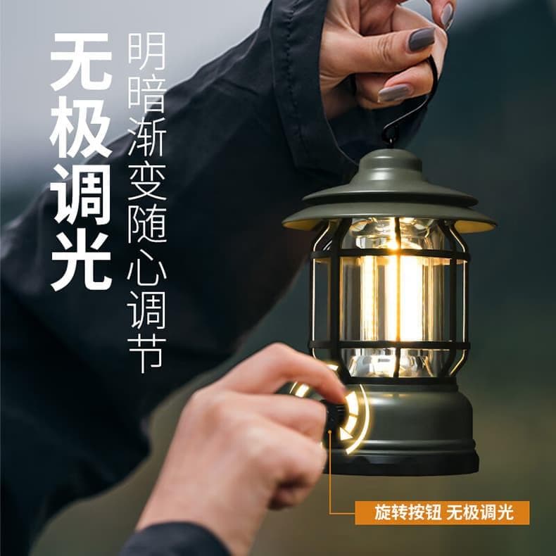 露營燈野營燈復(fù)古馬燈戶外充電手提燈氛圍燈帳篷燈便攜營地照明燈
